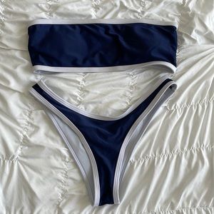 Navy & White Bikini